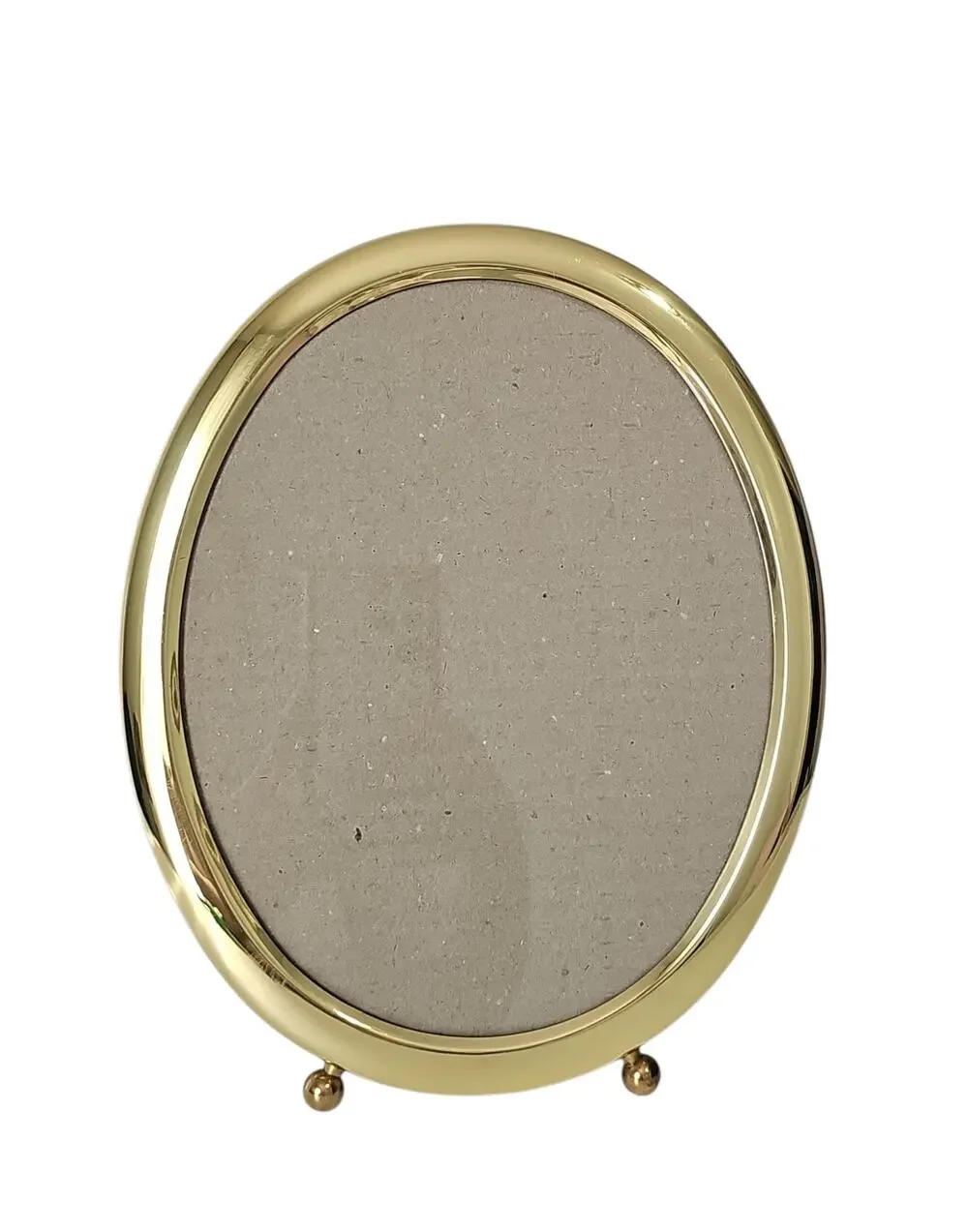 Vintage Large Oval Brass Footed Photo Picture Frame 11 x 9 Pin Closure